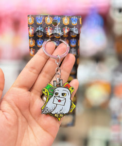 Hp Owl Spinning Metal Keychain