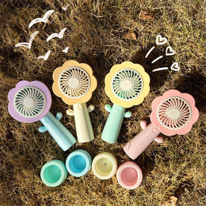 Sunny Flower Rechargeable Fan with Stand