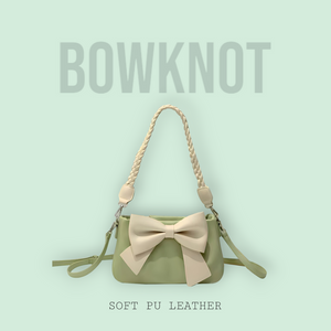 Bow Soft Vegan Leather Sling Bag