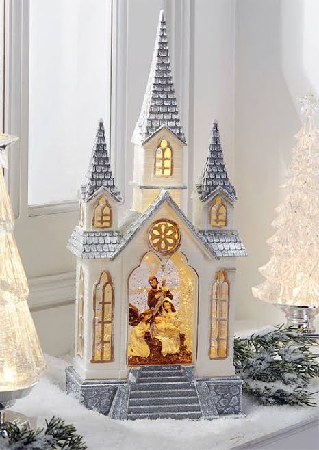 3 Tower Church with Holy Family (Light & Music)