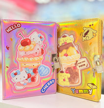 Load image into Gallery viewer, Sanrio Dessert Lock Premium Notebook
