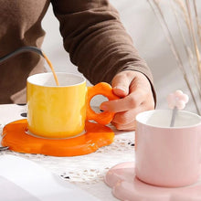 Load image into Gallery viewer, Sakura Flower Coffee Cup with Saucer
