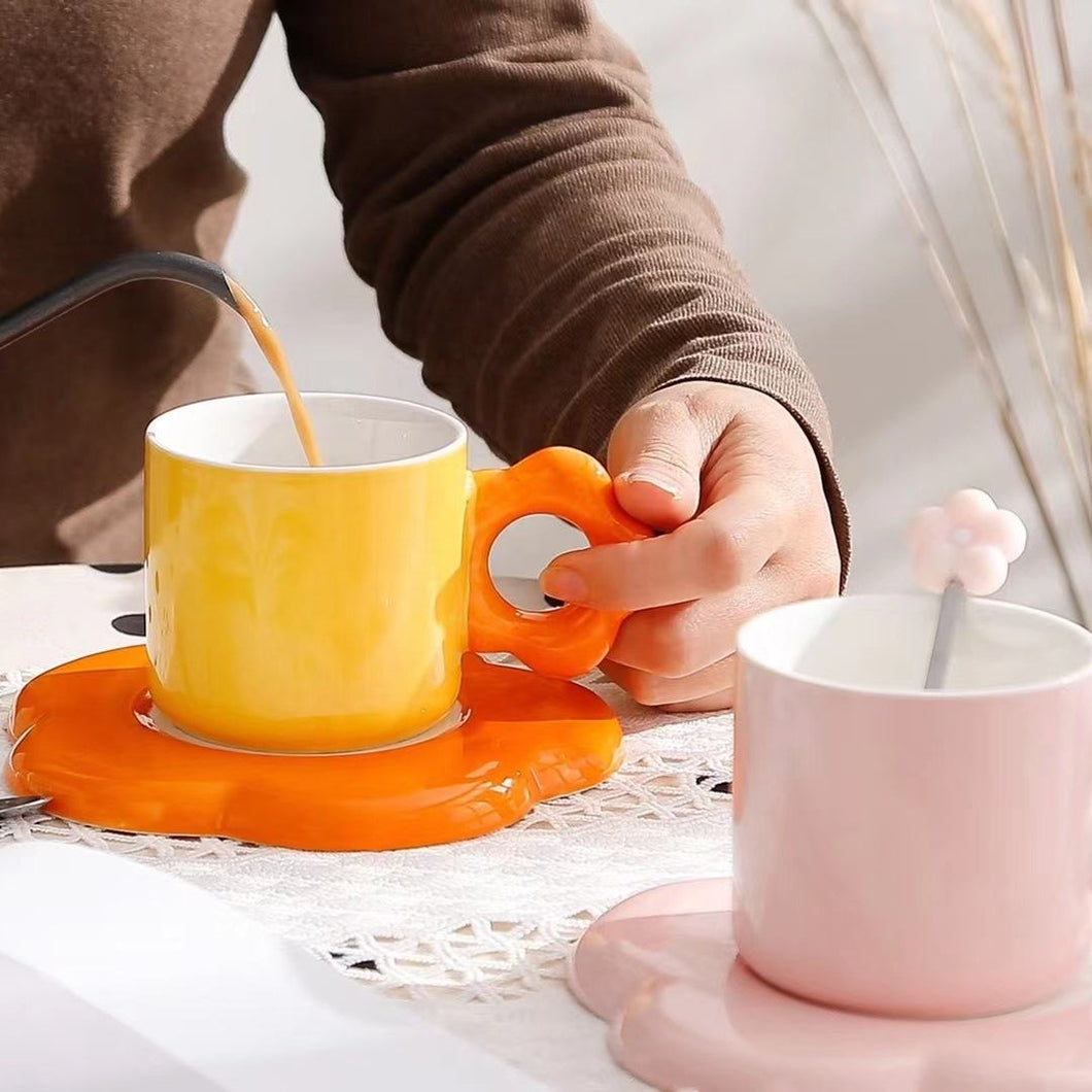 Sakura Flower Coffee Cup with Saucer