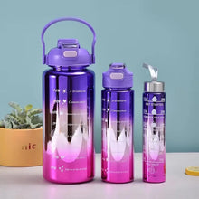 Load image into Gallery viewer, Holographic 3 in 1 Motivational Water bottles
