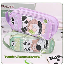 Load image into Gallery viewer, Kawaii Panda Pencil Pouch
