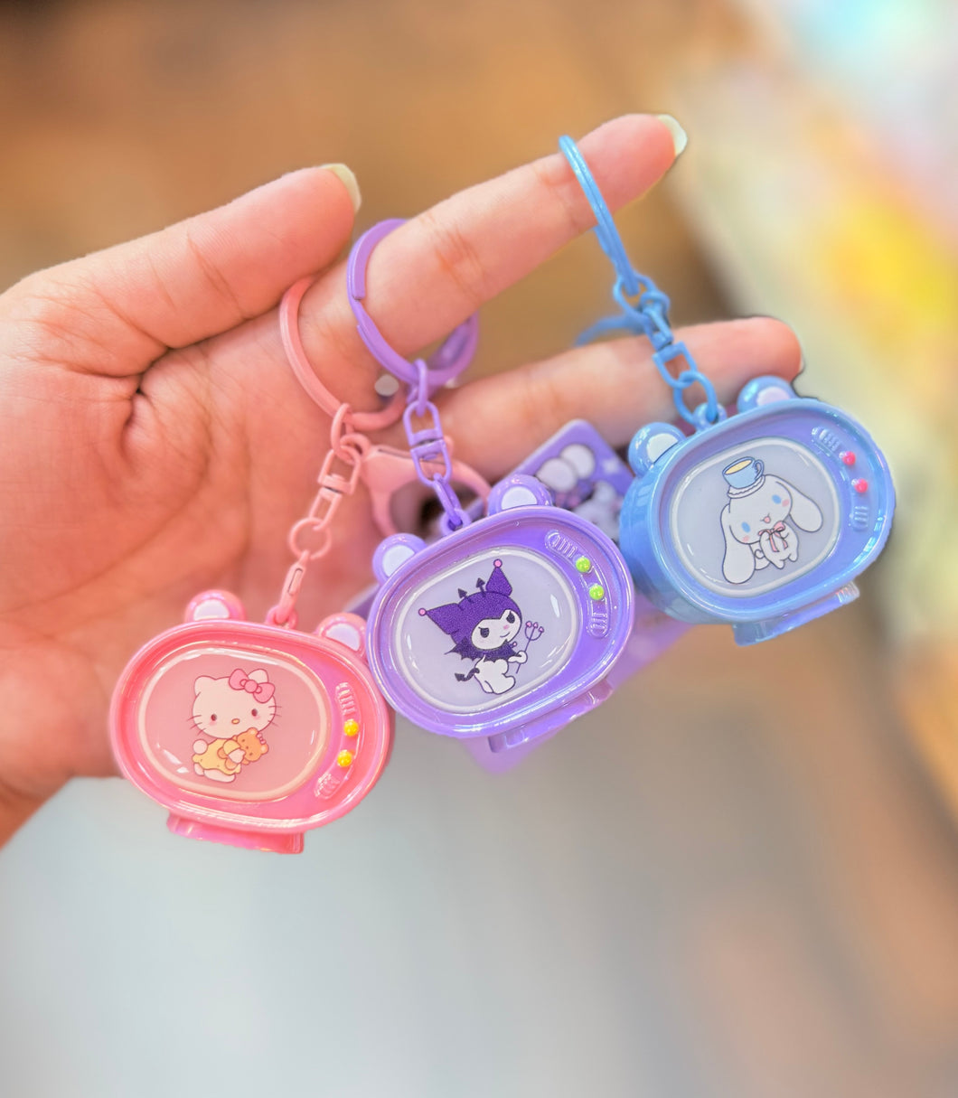 Sanrio TV Light Keychain
