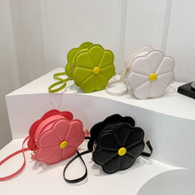 Load image into Gallery viewer, Faux Leather Flower Sling Bag
