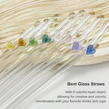 Load image into Gallery viewer, Glass Heart Straw

