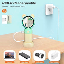 Load image into Gallery viewer, Cuddly Cooler Rechargeable Fan + Mirror
