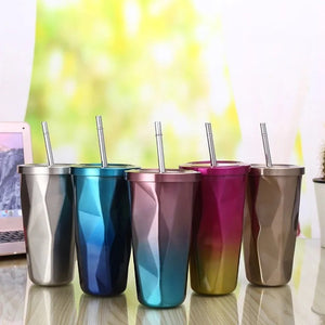 Diamond Insulated Sipper Glass(500ml)