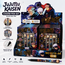 Load image into Gallery viewer, Gojo Charm Box Black Pen set of 6
