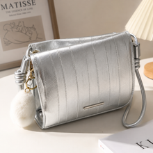 Load image into Gallery viewer, Soft Silver Cross Body Sling Bag
