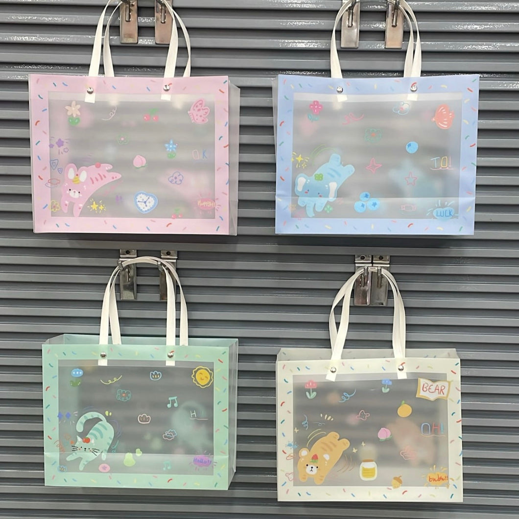 Cat Theme Transparent Gift Bag