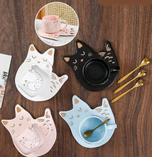 Load image into Gallery viewer, Cat Fish Coffee Cup with Plate
