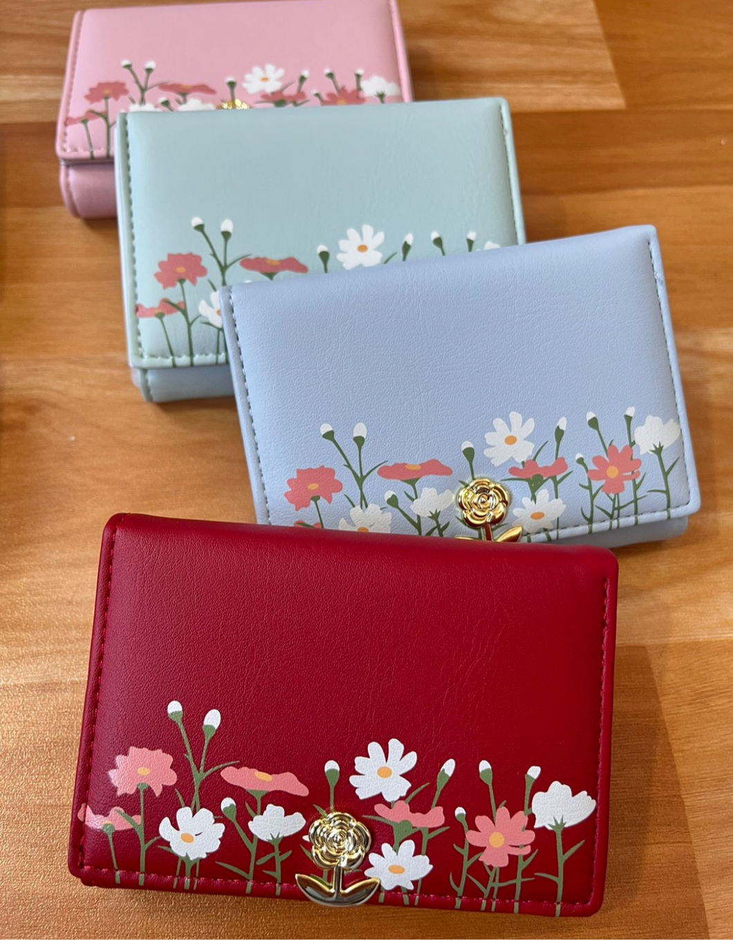 Pretty Floral 3 Fold Wallet