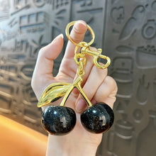 Load image into Gallery viewer, Big Crystal Cherry Bag Charm
