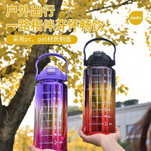 Load image into Gallery viewer, Holographic 3 in 1 Motivational Water bottles
