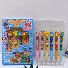 Load image into Gallery viewer, Pokémon Charm Pen Set of 6 (Black Gel)
