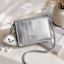Load image into Gallery viewer, Soft Silver Cross Body Sling Bag
