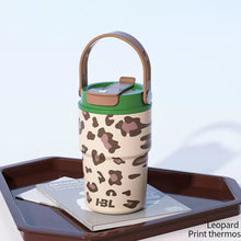 Load image into Gallery viewer, Cheeta Print Insulated Coffee Sipper
