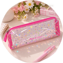 Load image into Gallery viewer, Moon &amp; Star Slim Glittery Pouch
