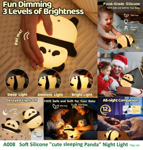 Lying Panda Silicone Lamp
