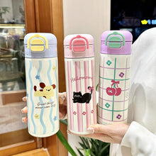 Load image into Gallery viewer, Kawaii Cartoon Dual Mouth Water Bottle
