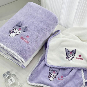 Purple Kuromi Kids Microfibre Body Towel