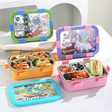 Load image into Gallery viewer, Cartoon Animal Insulated 3 Compartment SS 316 Lunch Box
