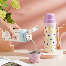 Load image into Gallery viewer, Kawaii Cartoon Dual Mouth Bottle With Cup

