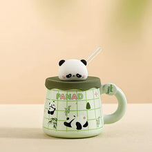 Load image into Gallery viewer, Bamboo Silicone Panda Ceramic Mug
