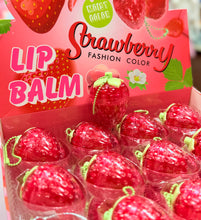 Load image into Gallery viewer, Red Crystal Strawberry Lip Balm
