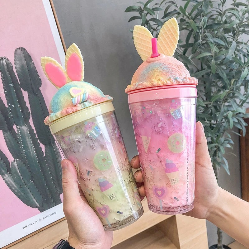 Rabbit Ear Ice Cream Sipper Glass