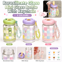Load image into Gallery viewer, Floral Charm Glass Sipper Bottle
