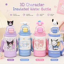 Load image into Gallery viewer, Sanrio 3D Head Dual Sipper Insulated Bottle
