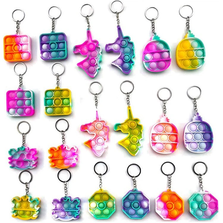 Key Rings Popit Popit Mini Keychains – Chains & Charms