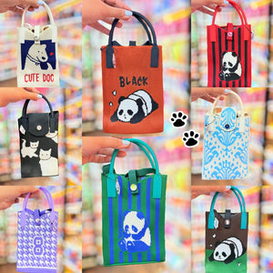 Kawaii Jute Mobile Sling Bag