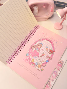 Kawaii Angel Spiral Notebook
