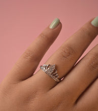 Load image into Gallery viewer, Silver Crown Ring (Adjustable)
