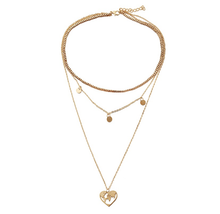 Load image into Gallery viewer, Heart Globe 3 Layer Necklace
