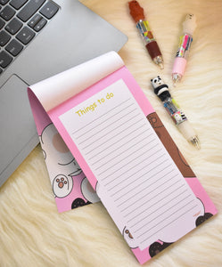 The Bare Bear Things To Do Notepad
