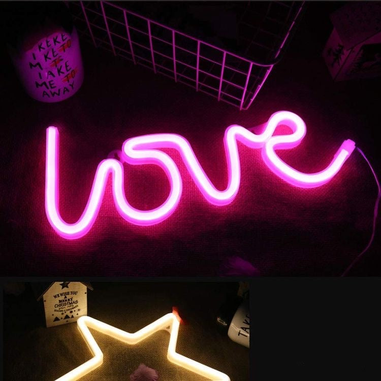 Love Pink Neon Light