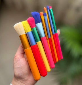 Rainbow Makeup Brushes