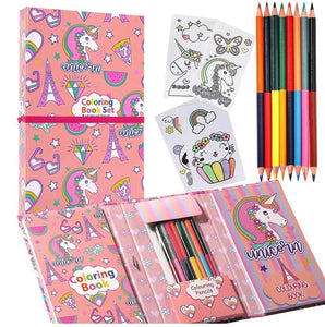 Unicorn & Panda Colouring Book with Colours