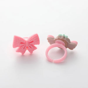 Cute Pastel Kids Heart Ring Box (36 Rings)