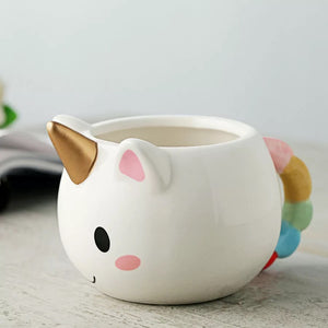 3D Unicorn Golden Horn Coffee Mug