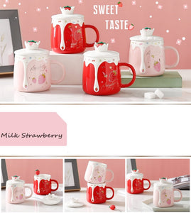 Strawberry Milk Dripping Coffee Mug