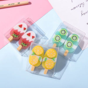 Fruit Popsicle Eraser (Set of 2)