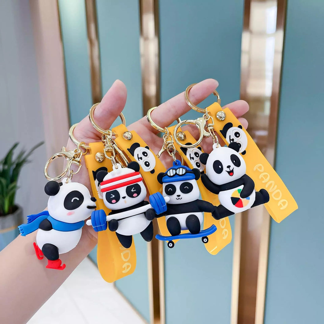 Sporting Panda Keychain